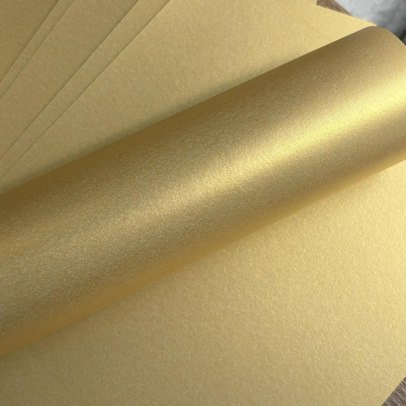 Syntego Premium Metallic Paper with Real Gold Pigments â€“ 120gsm (32lb Bond) Shimmer Certificate & Cardstock Sheets for Inkjet & Laser Printers â€“ For Awards, Diplomas, Invitations, Crafts & Gift Certificates - Image 4